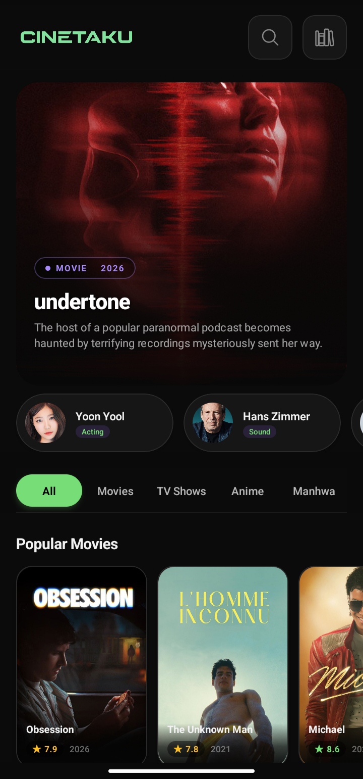Home screen